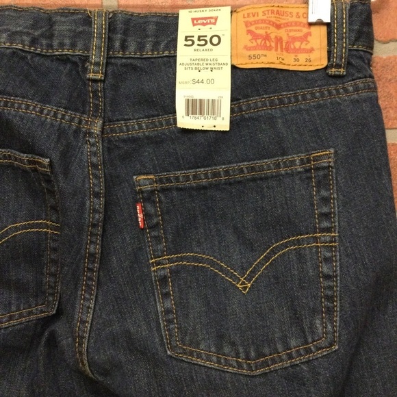 Levis 550 Boys jeans size 10 Husky 30 x 26 adjustable waistband relaxed fit - Picture 2 of 6